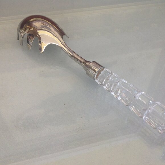 24% Lead Crystal Shannon Spaghetti Server by Godinger - Picture 4 of 4